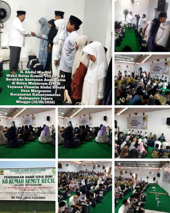 Abdul Wachid Wakil Ketua Komisi VIII DPR RI Serahkan Santunan Anak Yatim di Bulan Muharram 1448 H