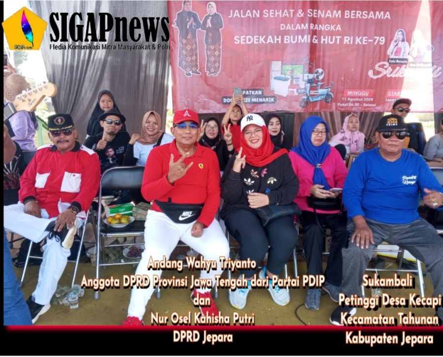Andang Wahyu Triyanto dan Mbak Osel Ikuti Jalan Sehat dan Senam Bersama di Desa Kecapi