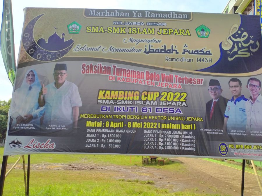 8 Besar dan Grand Final Diundur Turnamen Bola Voli Kambing Cup 2022 SMA - SMK Islam Jepara