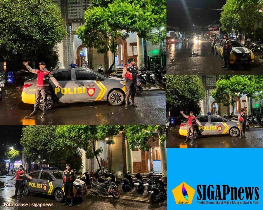 Berikan Rasa Aman Warga Beribadah, Polres Jepara PAM Salat Tarawih Di Masjid