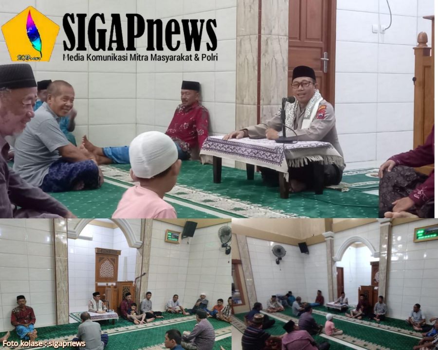Bhabinkamtibmas Polsek Keling Beri Kultum Usai Salat Tarawih