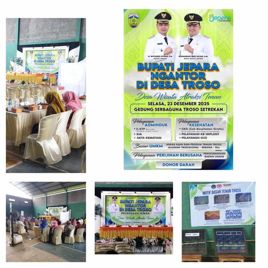 Bupati Jepara Ngantor Tahap 2 di Desa Troso, Desa Wisata Atraksi Tenun 