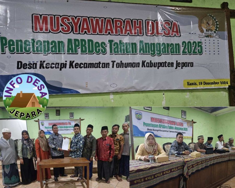 Camat Tahunan Hadiri Musdes Penetapan APBDes Tahun 2025 Desa Kecapi 