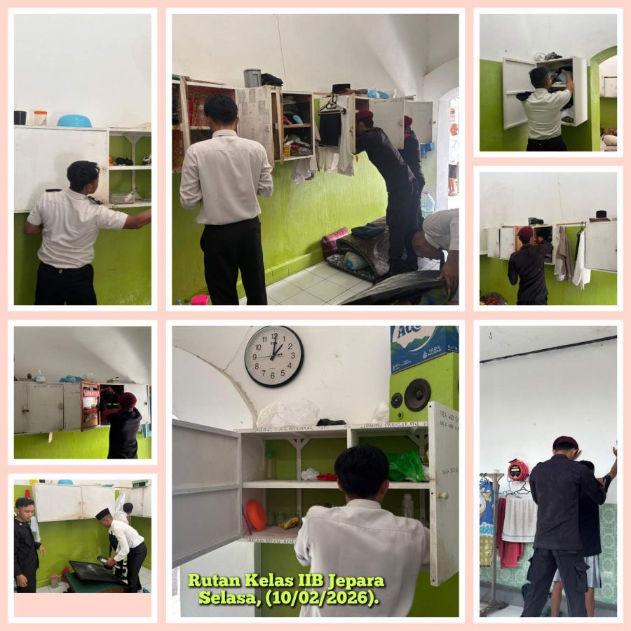 Cegah Gangguan Keamanan, Rutan Jepara Laksanakan Razia Kamar Hunian Warga Binaan