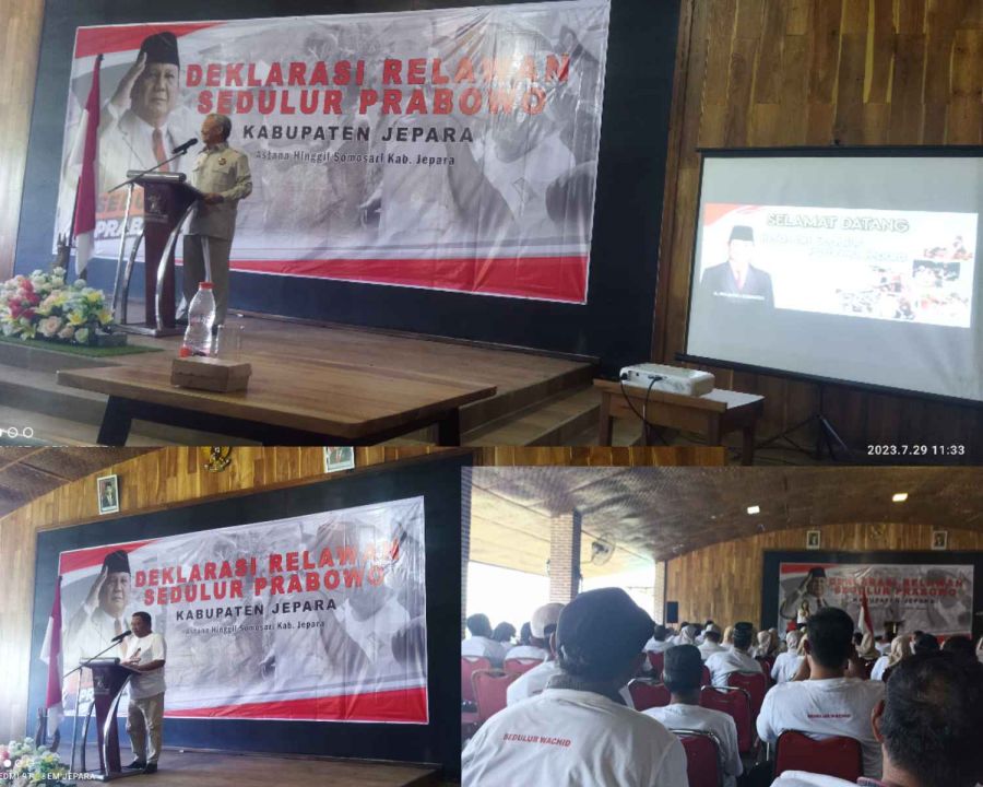 Deklarasi Relawan Sedulur Prabowo Jepara Berlangsung Meriah