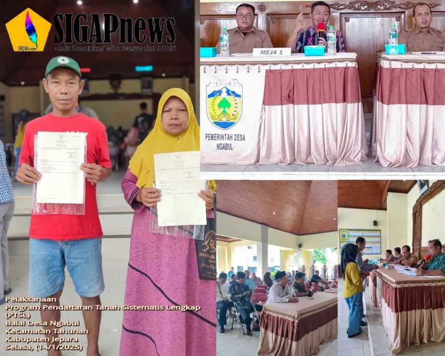 Desa Ngabul Bagikan Sertifikat Program PTSL Awal Tahun 2025