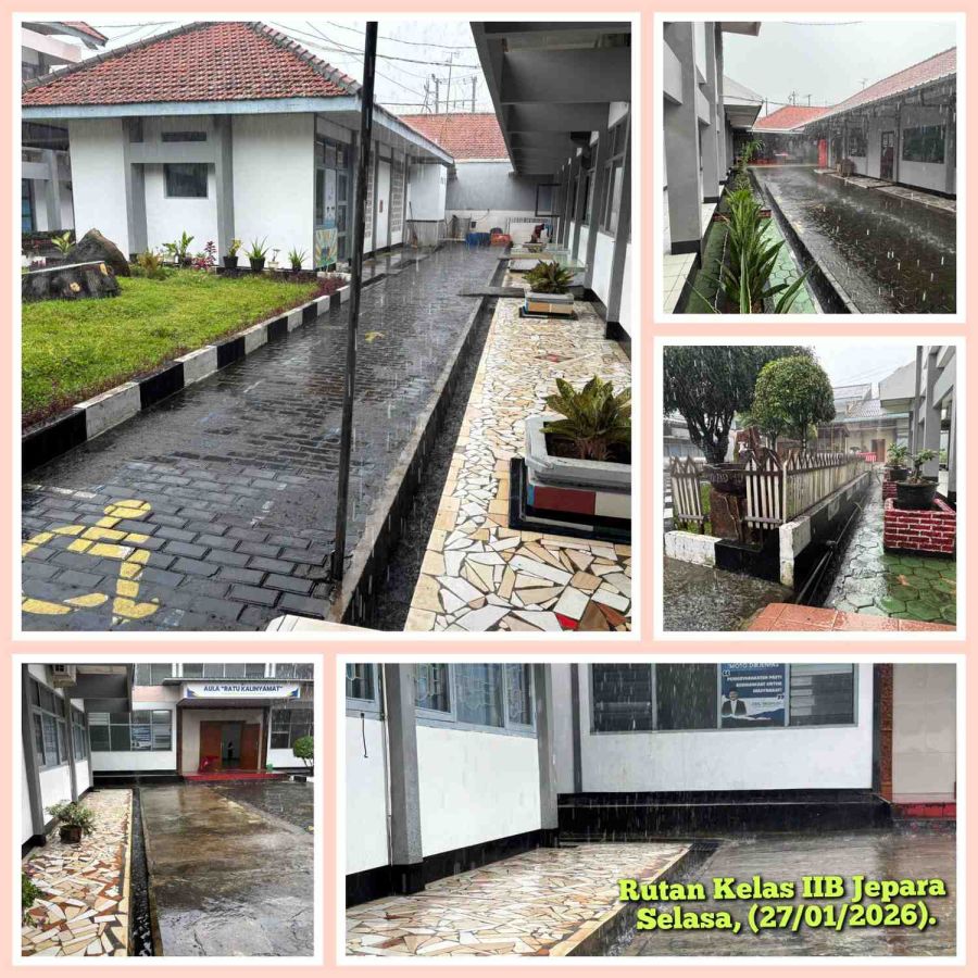 Diterjang Hujan Deras, Drainase Rutan Jepara Tetap Tangguh dan Berfungsi Optimal