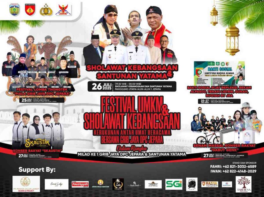 DPC GRIB JAYA Jepara Siap Gelar Festival UMKM dan Sholawat Kebangsaan, 25–27 Juli 2025