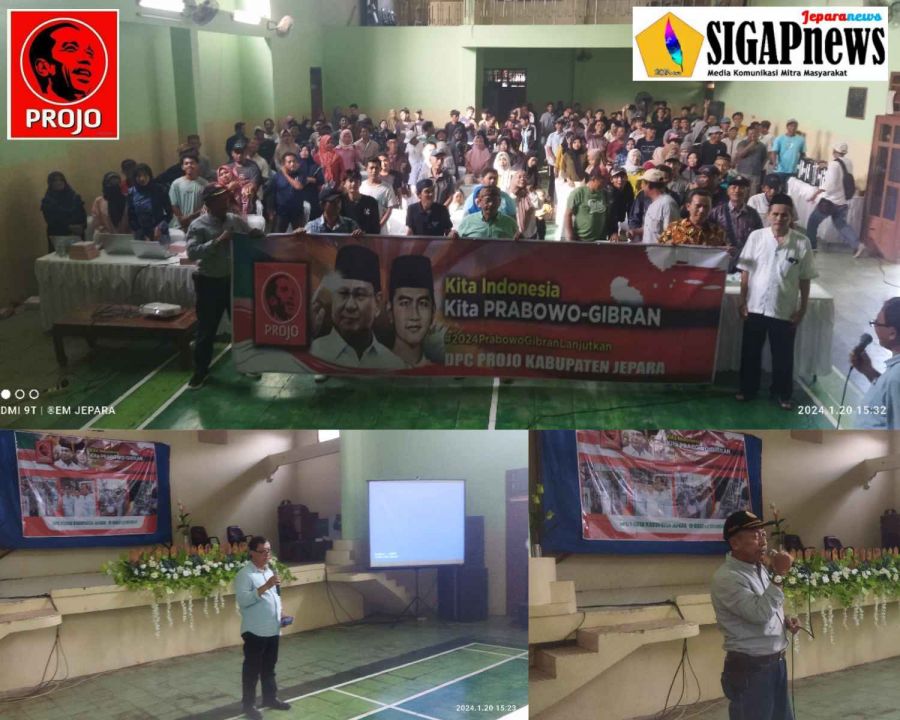 DPC Projo Jepara Deklarasi Menangkan Prabowo Gibran Satu Putaran