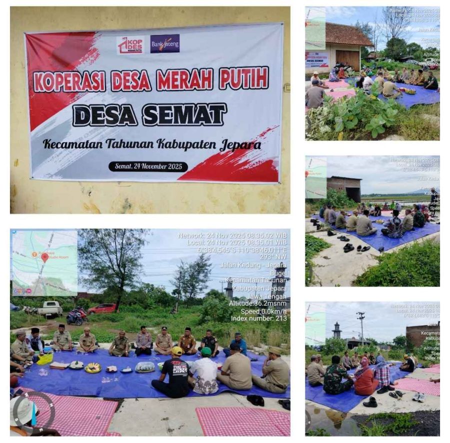 Forkopincam Tahunan Hadiri Tasyakuran Pembangunan Koperasi Desa Merah Putih di Desa Semat 
