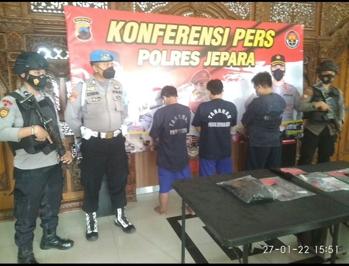 Gabungan Tim Resmob Polres Jepara dan Ditreskrimum Polda Jateng Gulung Sindikat Lintas Provinsi