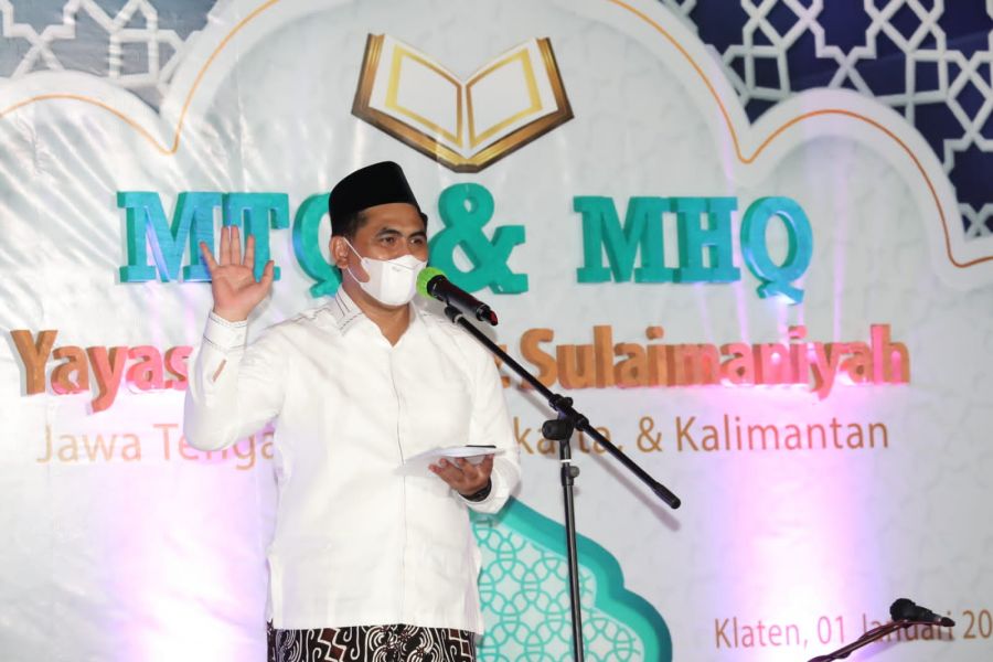 Hadiri MHQ dan MTQ Ponpes Sulaimaniyah, Taj Yasin Ajak Ikuti MTQ Gelaran Pemerintah