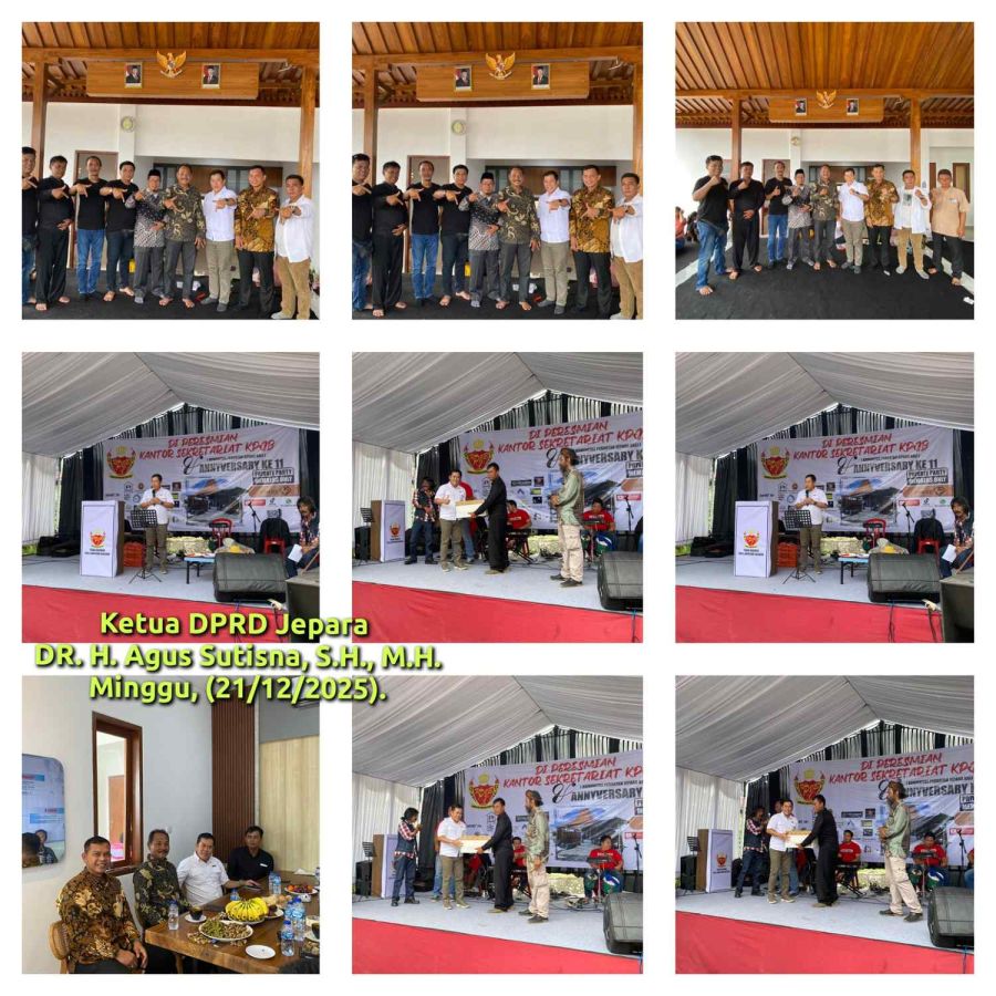 Hadiri Peresmian Sekretariat KPJB di Denpasar, Ketua DPRD Jepara Serahkan Bantuan Laptop dan Printer