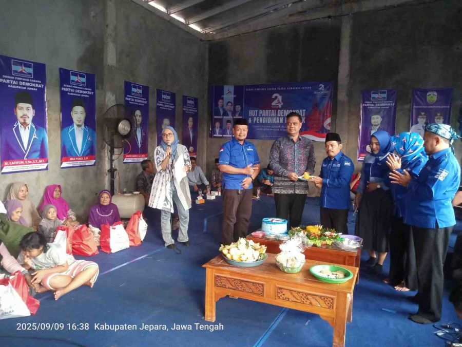 HUT ke-24 Partai Demokrat Jepara Berlangsung Sederhana dan Dihadiri Witiarso Utomo 