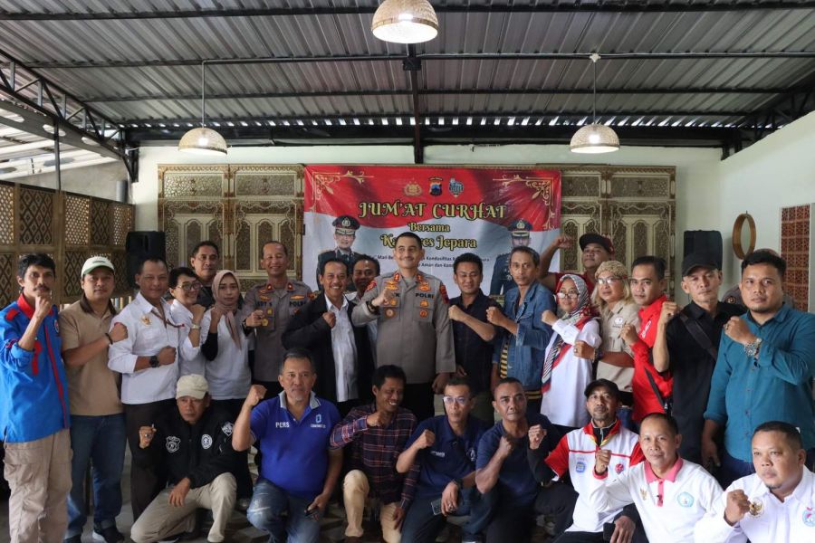 Jumat Curhat Insan Pers Bersama Kapolres Jepara, Berkomitmen Menjaga Jepara Aman, Nyaman dan Damai