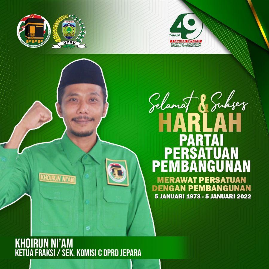 Kang Ni’am Ucapkan Harlah Ke-49 Buat PPP Merawat Persatuan Dengan Pembangunan