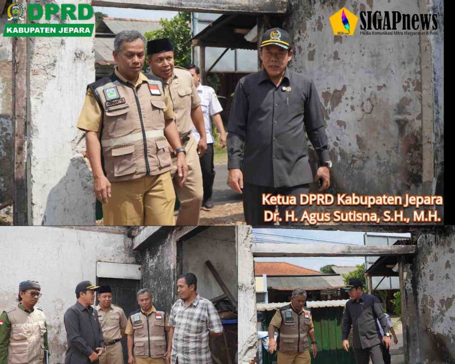 Ketua DPRD Jepara Agus Sutisna Berikan Bantuan Korban Kebakaran di Desa Tegalsambi