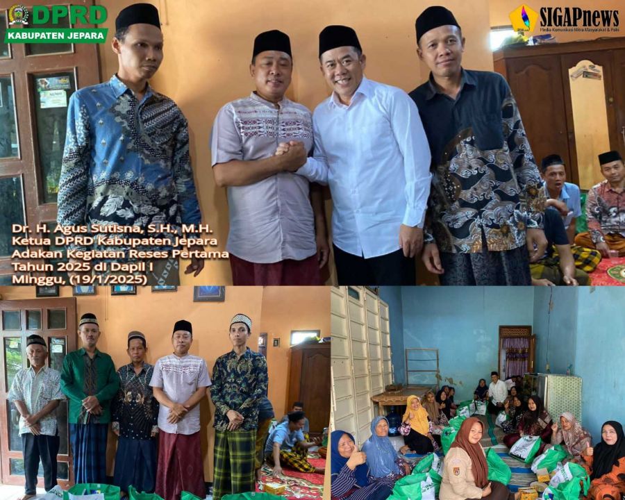 Ketua DPRD Jepara Laksanakan Reses Pertama Tahun 2025, Bagikan Ratusan Sembako