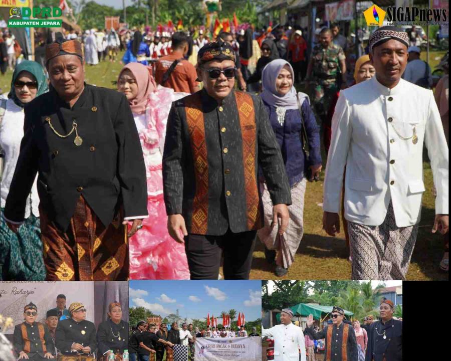 Ketua DPRD Jepara Mengikuti Kirab Ancak dan Budaya Desa Kecapi dan Bangga dengan Budaya Jepara