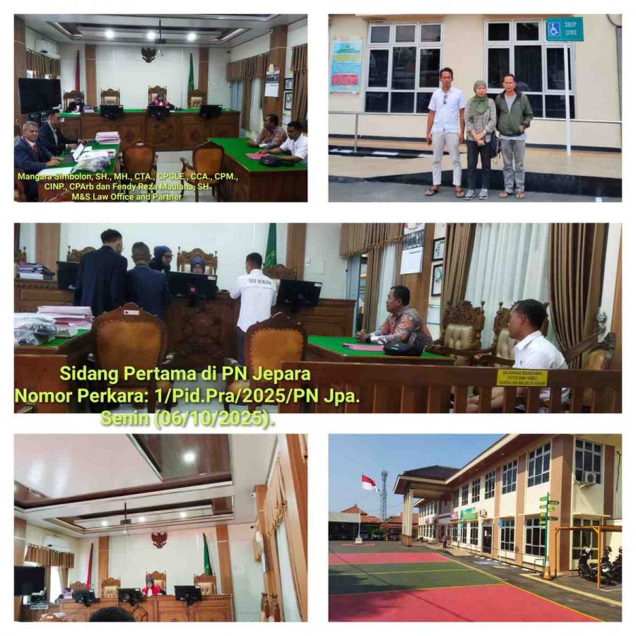 Kuasa Hukum Tersangka Ika Bacakan Surat Permohonan dalam Sidang Pertama Praperadilan di PN Jepara