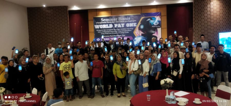 Leader WPONE Jepara Hadiri Seminar Bisnis World Pay One Bersama Pimpinan Tim