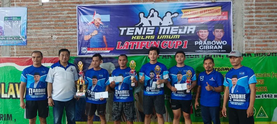 Sambut Tahun Baru 2024, M Latifun Gelar Turnamen Tenis Meja Latifun Cup 1