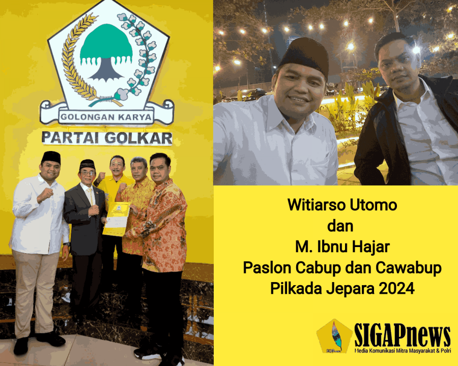 Partai Golkar Serahkan Surat Rekomendasi Paslon untuk Mas Wiwit dan Gus Hajar di Pilkada Jepara 2024