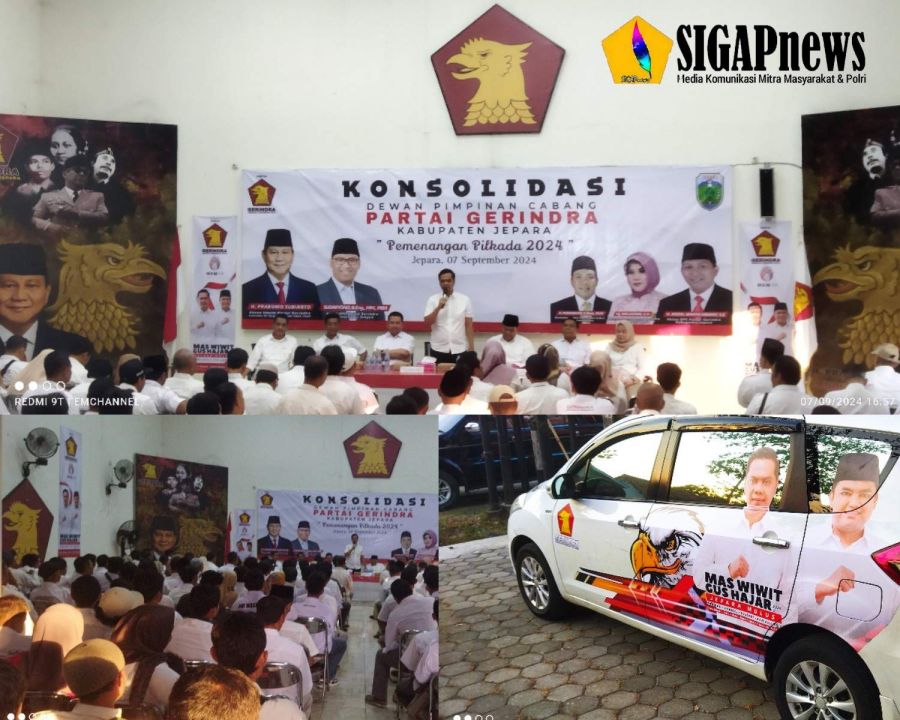 Paslon Mawar Hadiri Konsolidasi DPC Partai Gerindra Jepara
