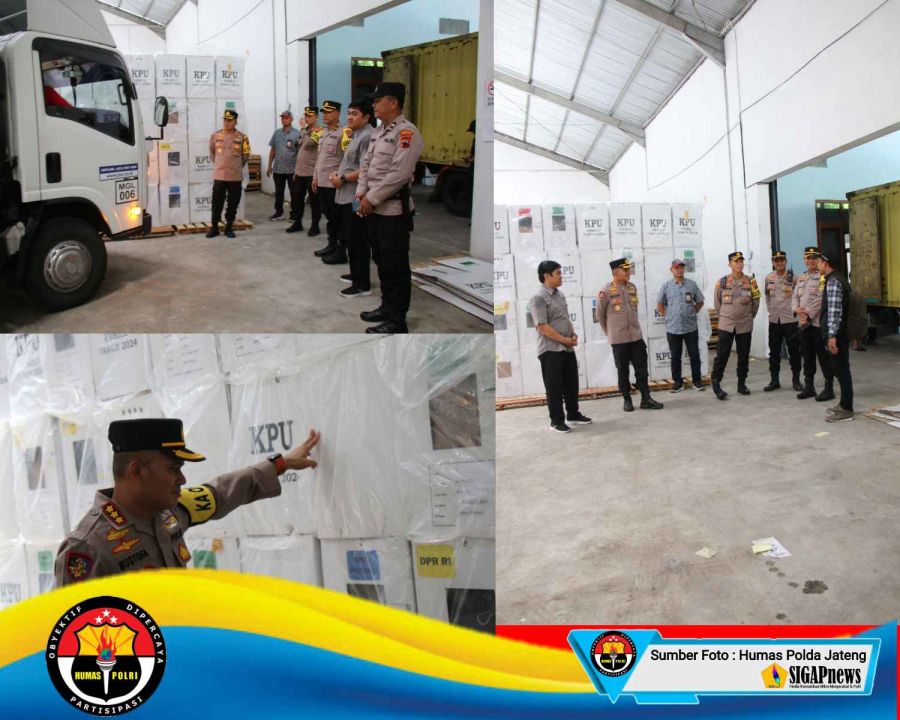 Pastikan Pengawalan dan Pengamanan Kotak Suara, Kapolresta Magelang Cek Gudang KPU Ngepringan