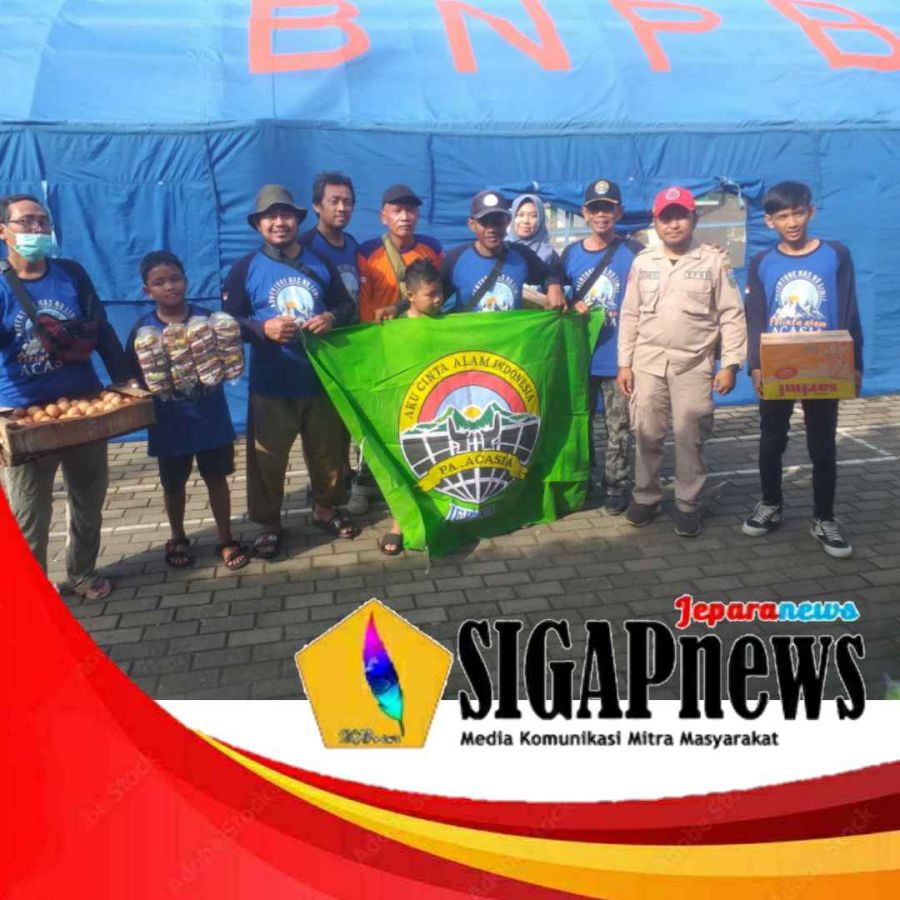 Pecinta Alam ACASIA Jepara Peduli Banjir Desa Dorang