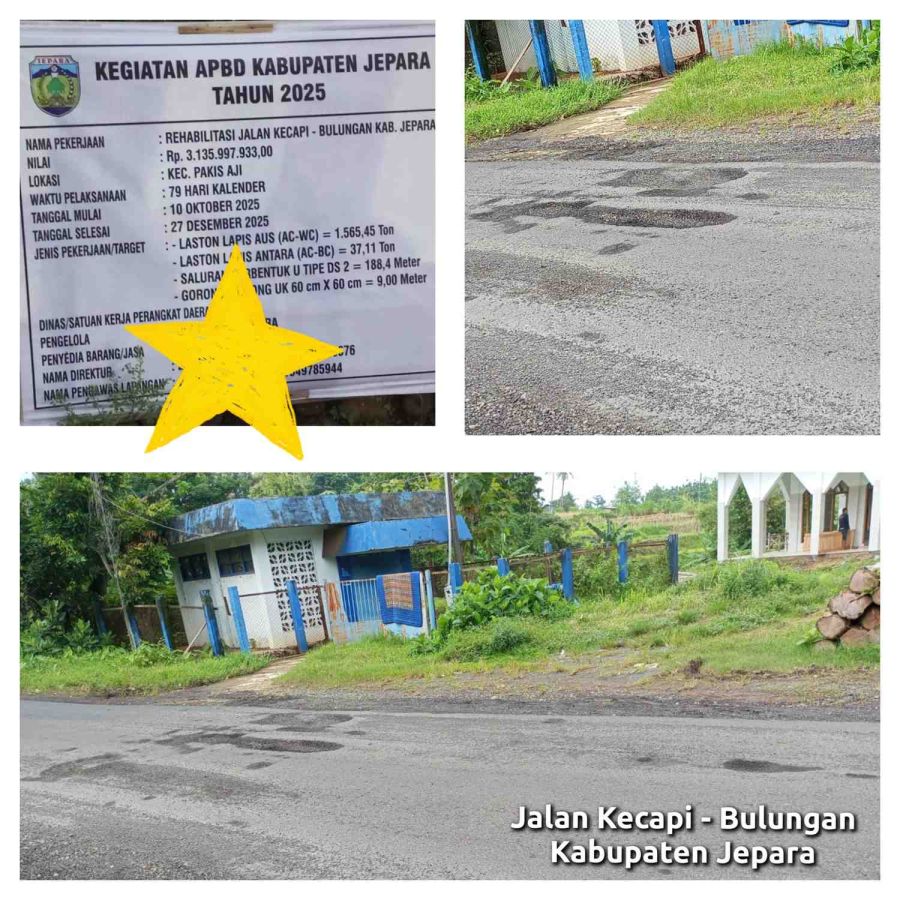 Pengerjaan dan Kualitas Aspal Jalan Kecapi–Bulungan Masih Menyisakan Masalah