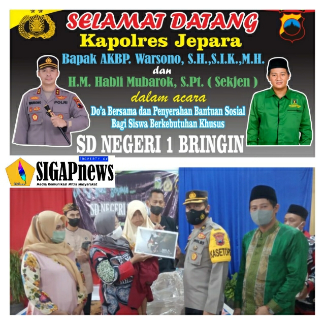 Penyerahan Bansos dan Kursi Roda di SDN 1 Bringin Bersama Haji Barok