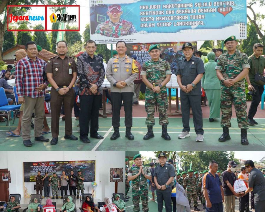 Peringati HUT TNI Ke-79, Agus Sutisna Hadiri Bakti Sosial dan Bakti Kesehatan di KODIM 0719 Jepara