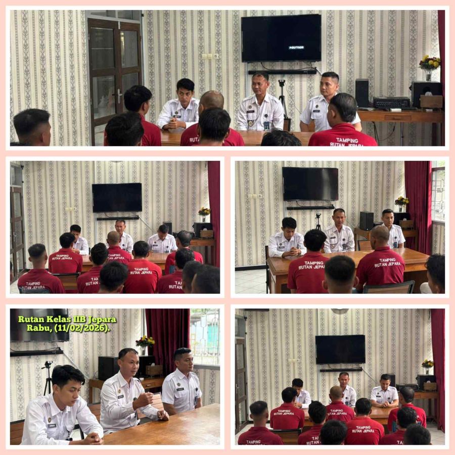 Perkuat Disiplin dan Tanggung Jawab, Ka. KPR Rutan Jepara Berikan Pengarahan kepada Tamping