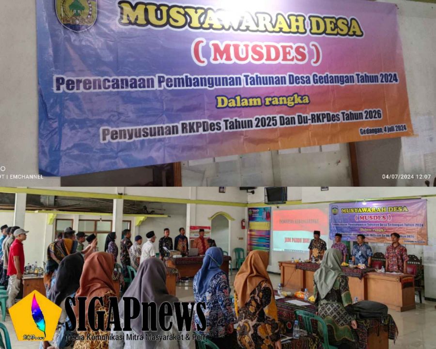 Petinggi Jayus Santoso Pimpin Rapat Musdes Gedangan