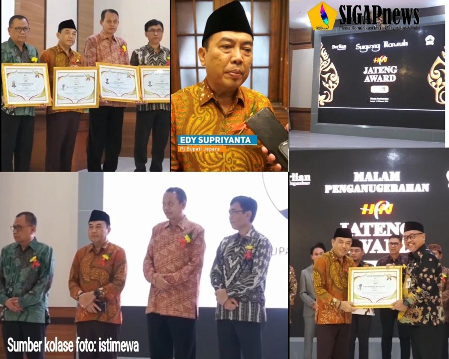Pj Bupati Jepara Terima Penghargaan di Hari Pers Nasional (HPN) Award 2025