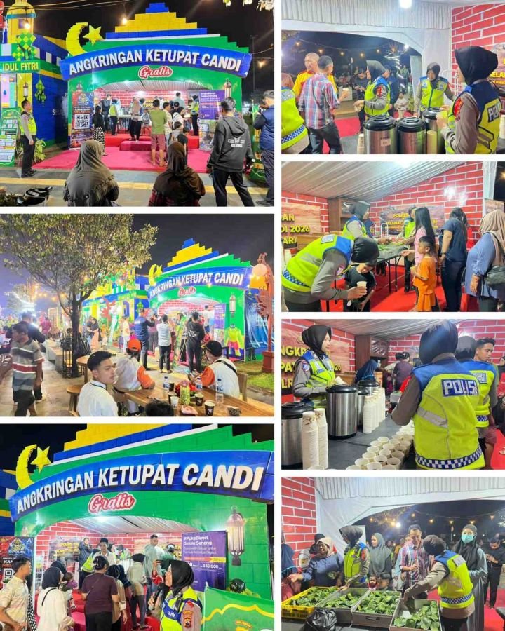 Angkringan Ketupat Candi Polres Jepara Laris Manis saat Malam Takbir Idul Fitri 1447 H