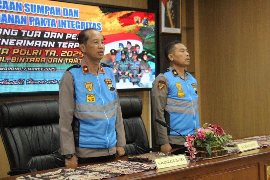 Polres Jepara Gelar Pakta Integritas dan Pengambilan Sumpah Seleksi Penerimaan Anggota Polri