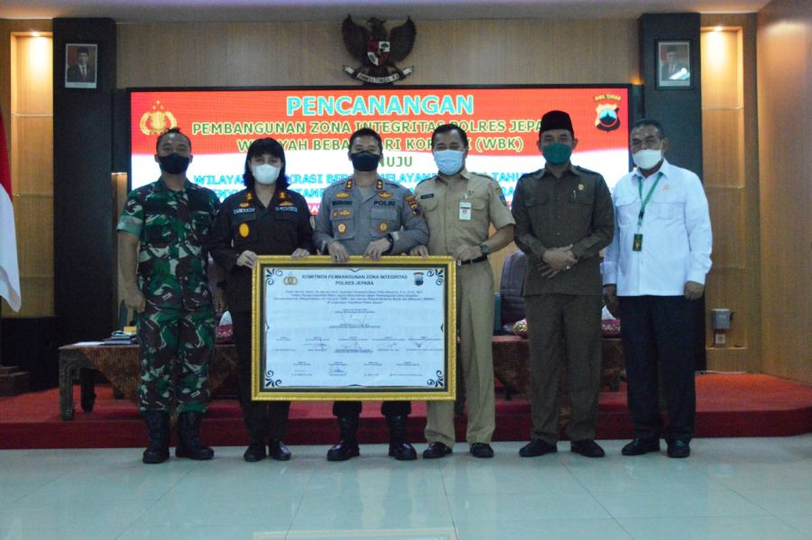 Polres Jepara Mencanangkan WIlayah Bebas dari Korupsi (WBK) Menuju WBBM