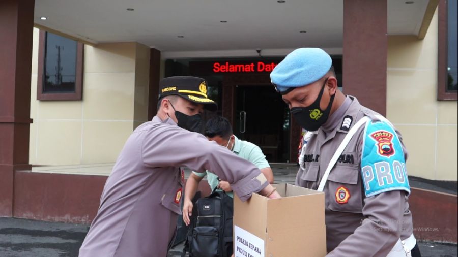 Polres Jepara Menggalang Dana Untuk Korban Erupsi Gunung Semeru