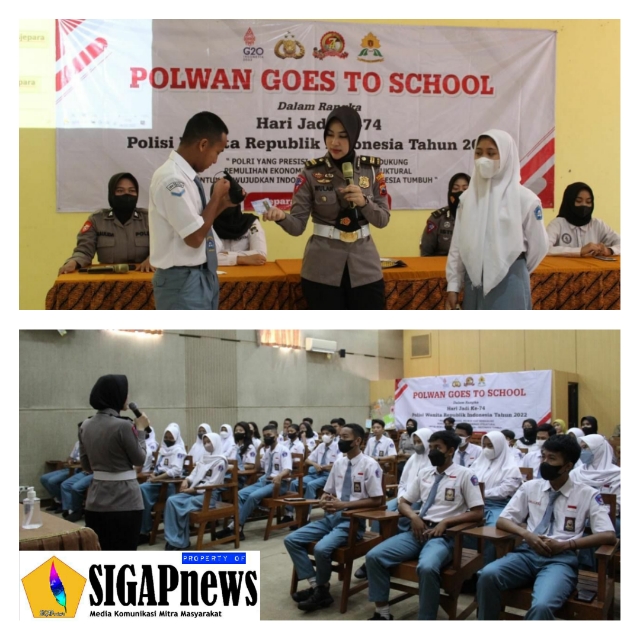 Polwan Goes To School di Jepara,  Dalam Rangka HUT Polwan ke 74