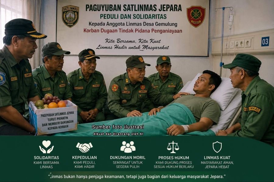 Prihatin atas Kekerasan terhadap Anggota Linmas Desa Gemulung, Jenguk Korban di RSUD Kartini