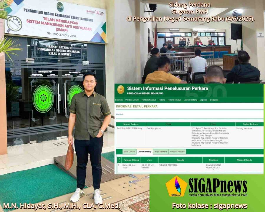 Profesi Advokat Tidak Dihargai oleh Penyidik, Muncul Gugatan PMH di PN Semarang