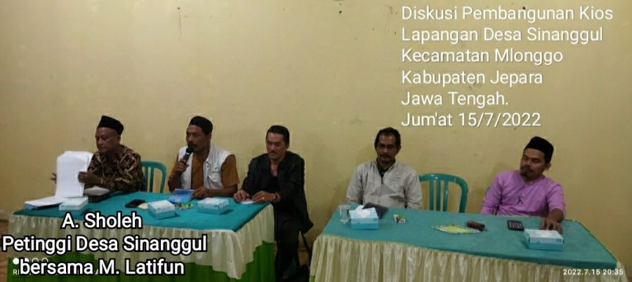 Program Peningkatan PAD Desa Sinanggul Melalui Pembangunan Kios di Lapangan Desa