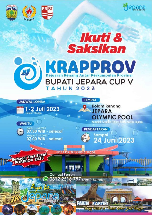 PRSI Jepara Gelar Kejuaraan Renang Antar Perkumpulan Provinsi (Krapprov) Jateng