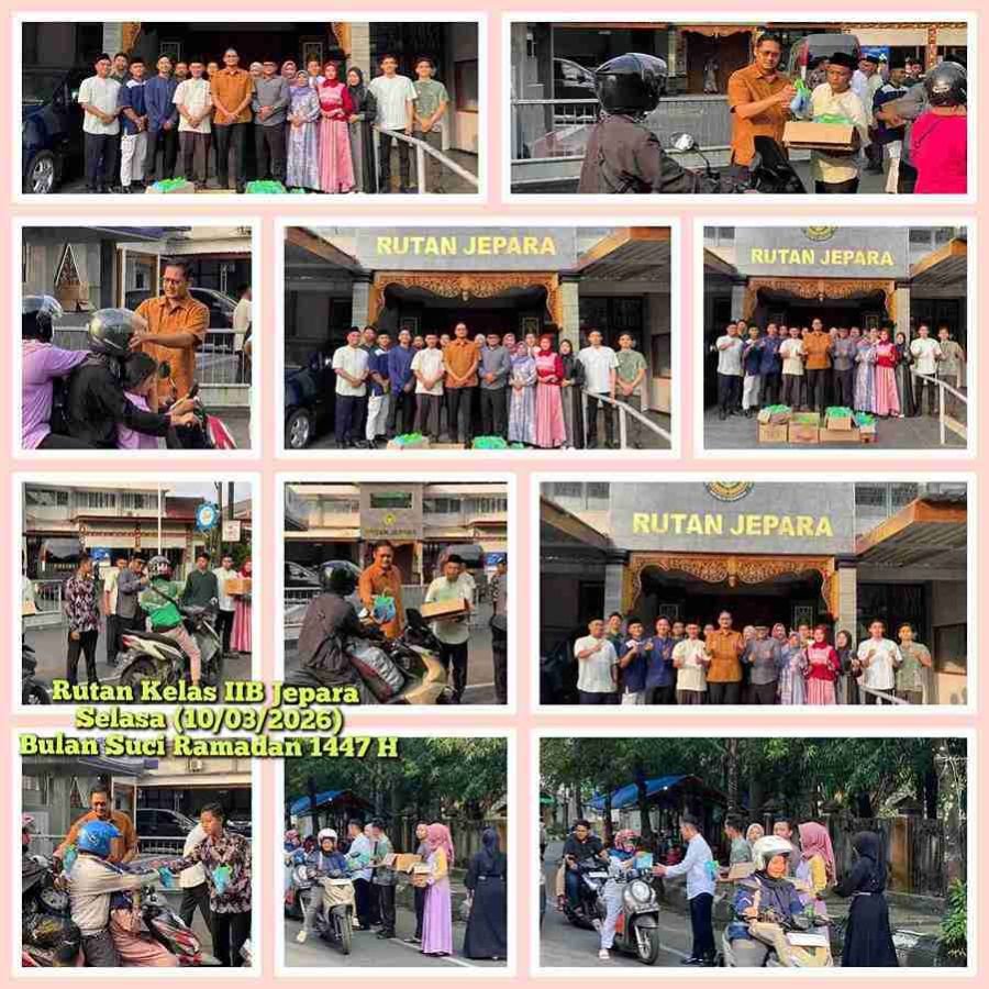 Ramadan Penuh Berkah, Rutan Kelas IIB Jepara Bagikan Takjil kepada Warga dan Pengguna Jalan