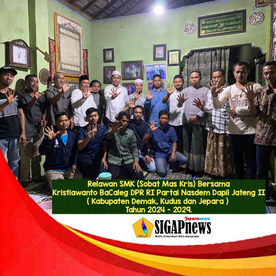 Relawan Sobat  Mas Kris Sosialisasikan Kristiawanto untuk DPR RI Dapil Demak, Kudus dan Jepara