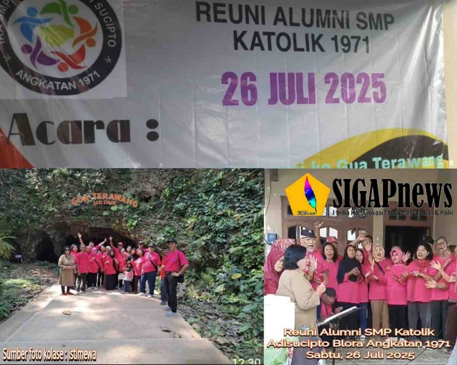 Reuni Alumni SMP Katolik Adisucipto Blora Angkatan 1971 Dirayakan dengan Penuh Rasa Syukur