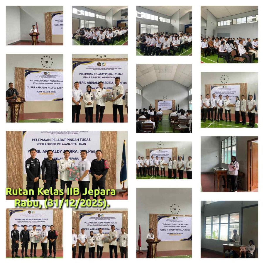 Rutan Jepara Lepas Kepala Subseksi Pelayanan Tahanan di Penghujung Tahun 2025