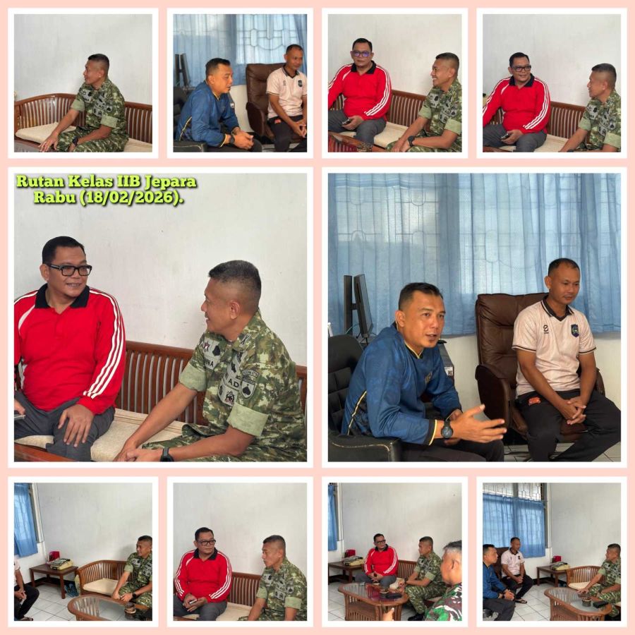 Rutan Jepara Perkuat Koordinasi Pengamanan Bersama Dandim 0719 Jepara Jelang Ramadhan